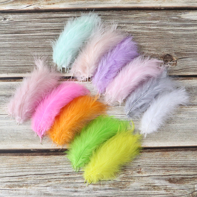 50 PCS Turkey Marabou Feathers Fluffy Decorative Feathers We