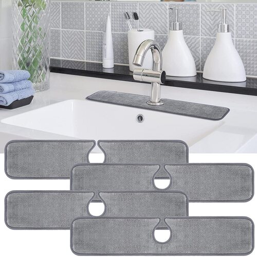 Kitchen Sink Splash Mat Microfiber Faucet Splash Catcher Cou