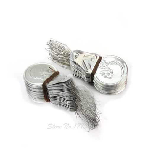100x Silver Tone Wire Loop DIY Needle Threader Stitch Insert