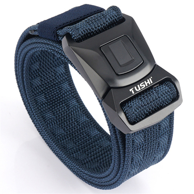 New Men Jeans Belt Alloy Pluggable Buckle Quick Release Real