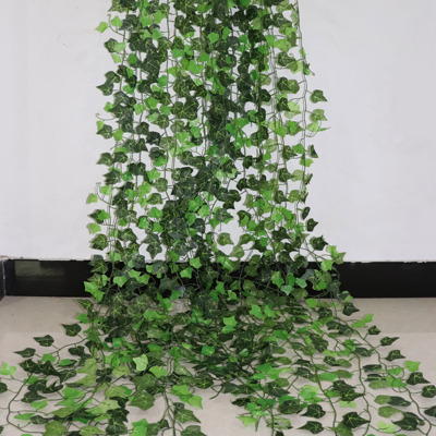 100pcs Leaf 1 piece 2.4M Home Decor Artificial Ivy Leaf Garl