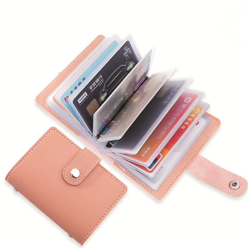 Women's 26 Cards Slim PU Leather ID Credit Card Holder Pocke