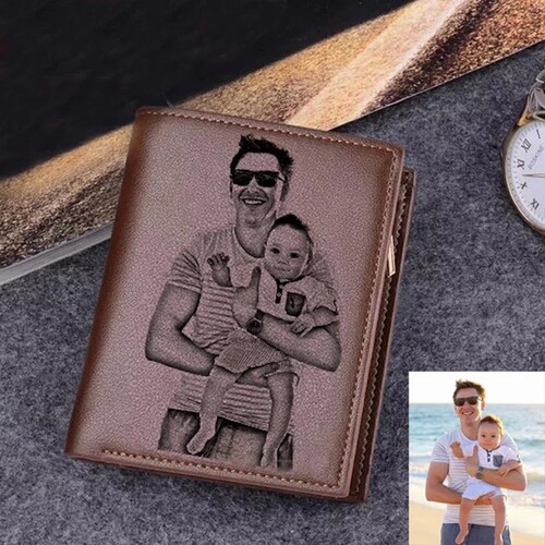 New Custom Wallets Men High Quality PU Leather Engraved Name