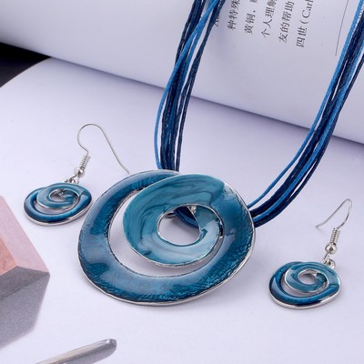 MINHIN Women Summer Jewelry Sets 4 colors Multilayer Leather