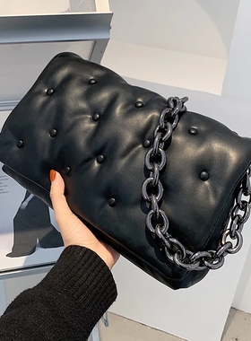 Chain PU Leather Underarm Bag for Women 2021 Branded nding B