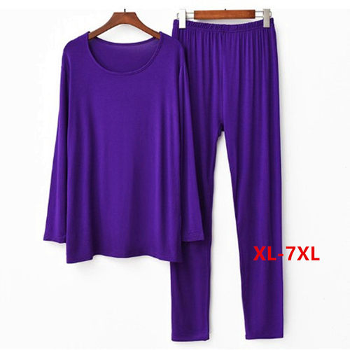110 KG Spring Fall Winter Pajamas Women 2021 Plus Size Modal