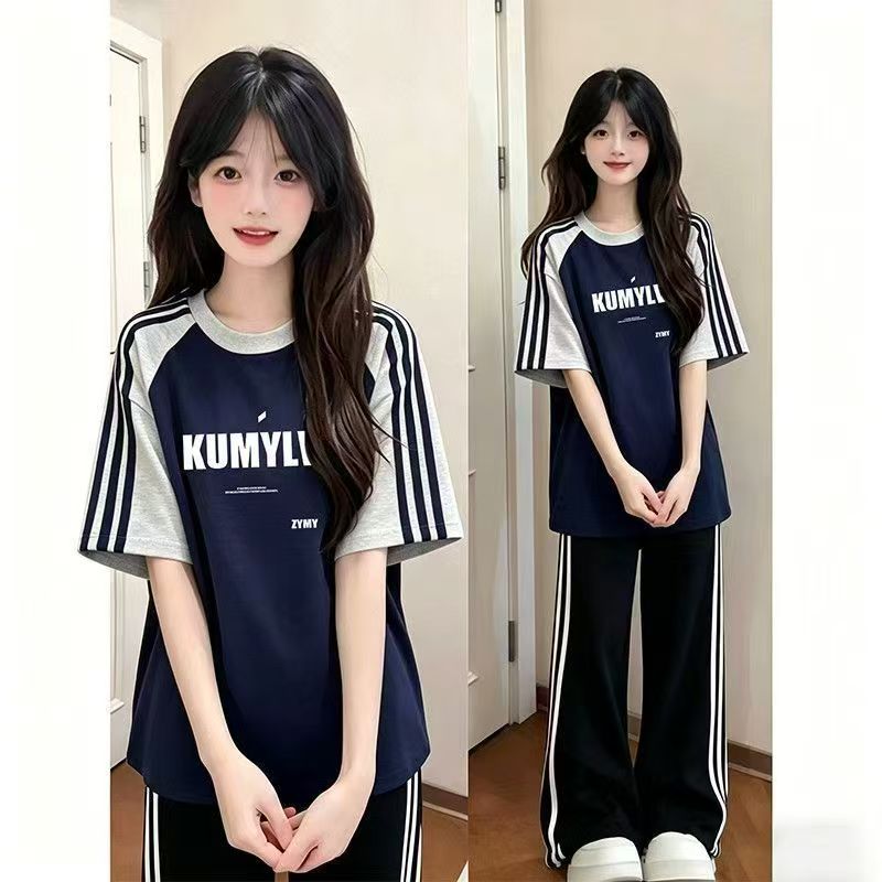 女童休闲套装两件套夏款宽松洋气