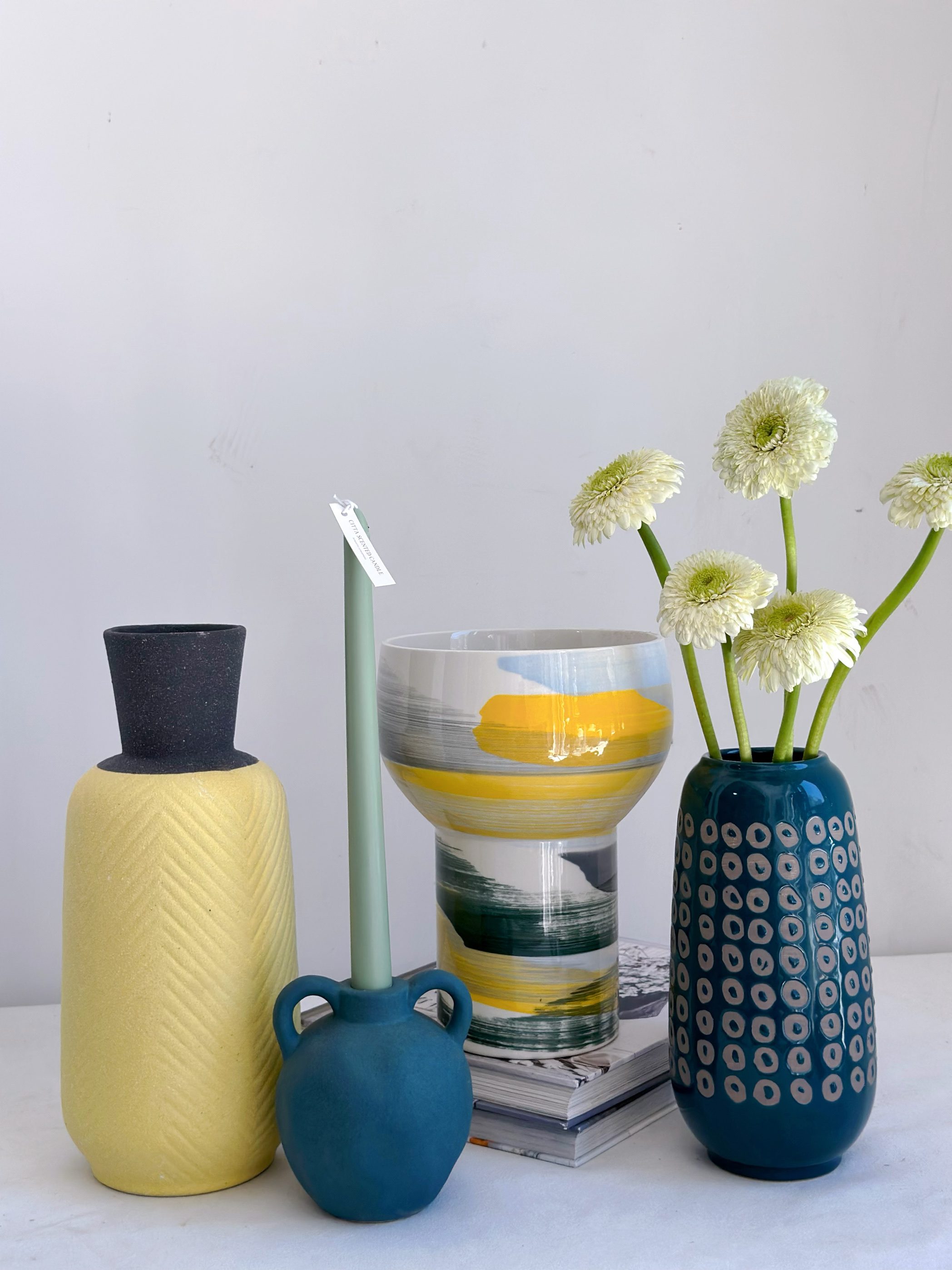 C2外贸出口陶瓷花瓶 花盆 陶瓷摆件 孤品花瓶 地中海 鲜花花瓶