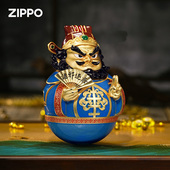 zippo打火机原装 镀金窄机不倒翁钟馗夜光珐琅煤油防风男女礼 正品
