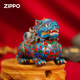 礼物珍藏 煤油防风珐琅彩摆件男士 zippo打火机夜光貔貅原装 正版