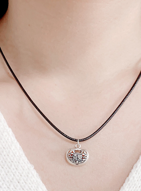 银其他情侣s925纯银项链平安项链