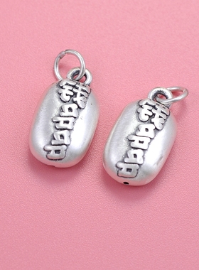 女银饰925纯银古法脚项坠/吊坠