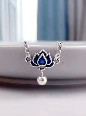 铃铛文艺莲花古风复古手链