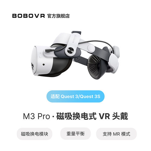 BOBOVRM3PRO头带适配Quest3和3S