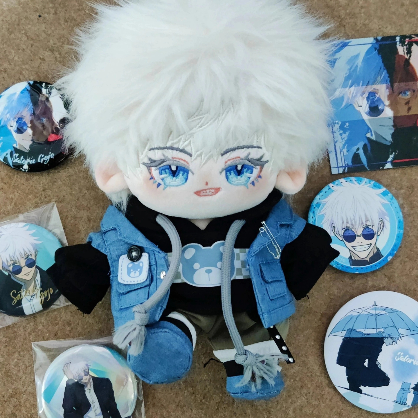 咒术回战棉花娃娃五条悟20cm正版