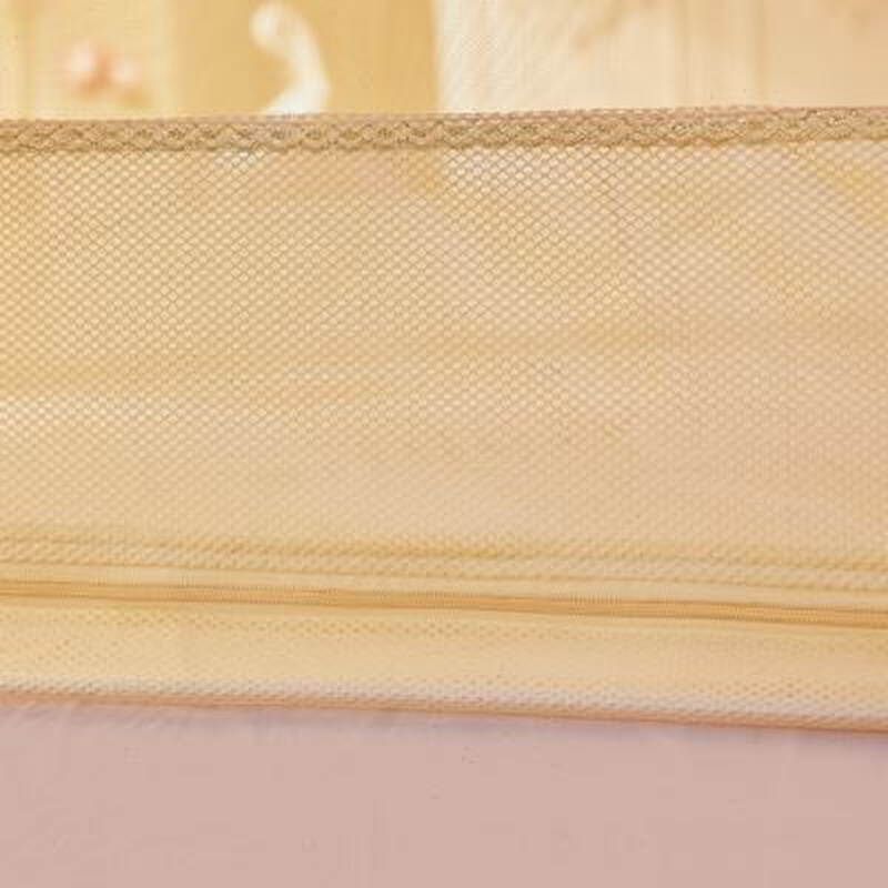 极速蚊帐家用拉链坐床式15m18A米床12加厚支架儿童防摔蒙古包纹账