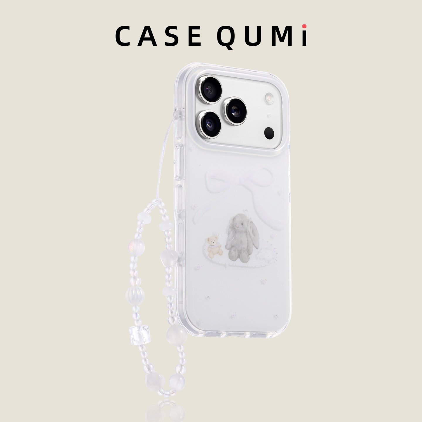 屈迷白底蝴蝶结兔子带挂绳适用苹果17promax手机壳新款苹果17套iphone17promax全包17pro防摔16硅胶15外壳14,3C数码配件,手机保护套/壳,淘宝优惠券,粉丝福利购,淘宝优惠卷