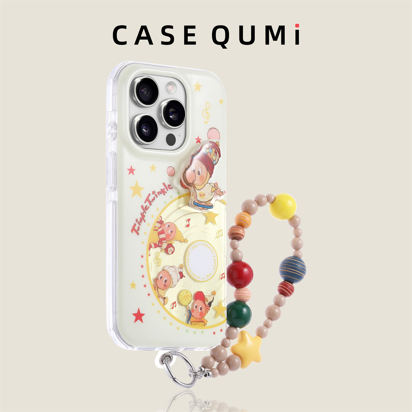 唱片立体星星人带挂绳适用苹果16手机壳新款16pro保护套iphone16promax防摔苹果15硅胶15promax全包14外壳13