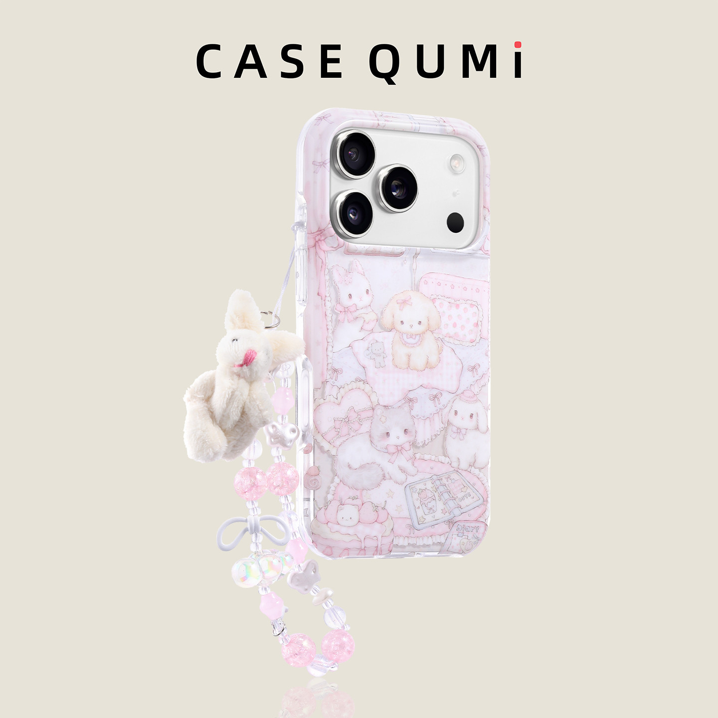 屈迷粉白底床动物带挂绳适用苹果17promax手机壳新款苹果17套iphone17promax全包17pro防摔16硅胶15pro外壳14,3C数码配件,手机保护套/壳,淘宝优惠券,粉丝福利购,淘宝优惠卷