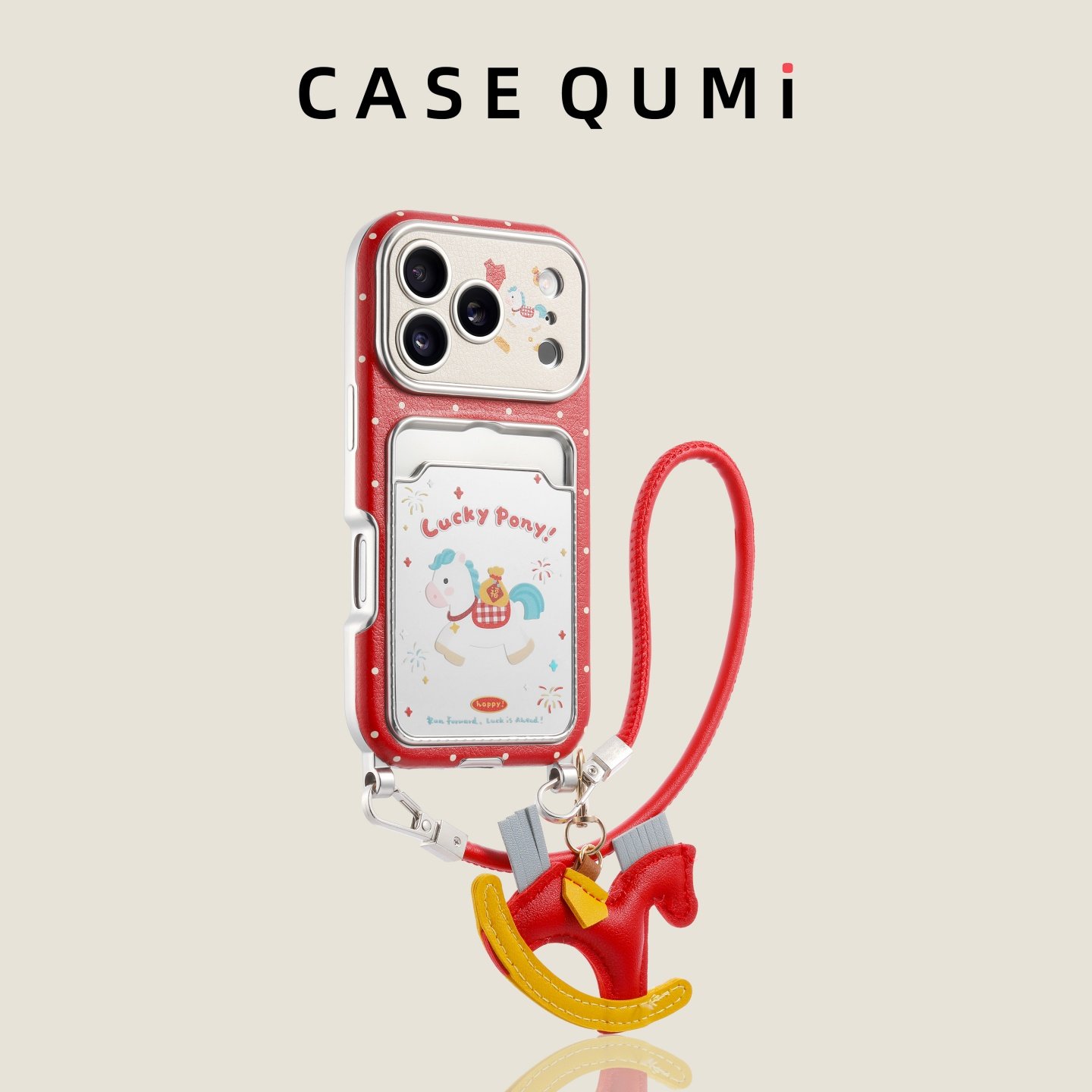 屈迷红底波点镜面马带挂绳适用苹果17promax手机壳新款苹果17套iphone17promax全包17pro防摔16硅胶15外壳14,3C数码配件,手机保护套/壳,淘宝优惠券,粉丝福利购,淘宝优惠卷