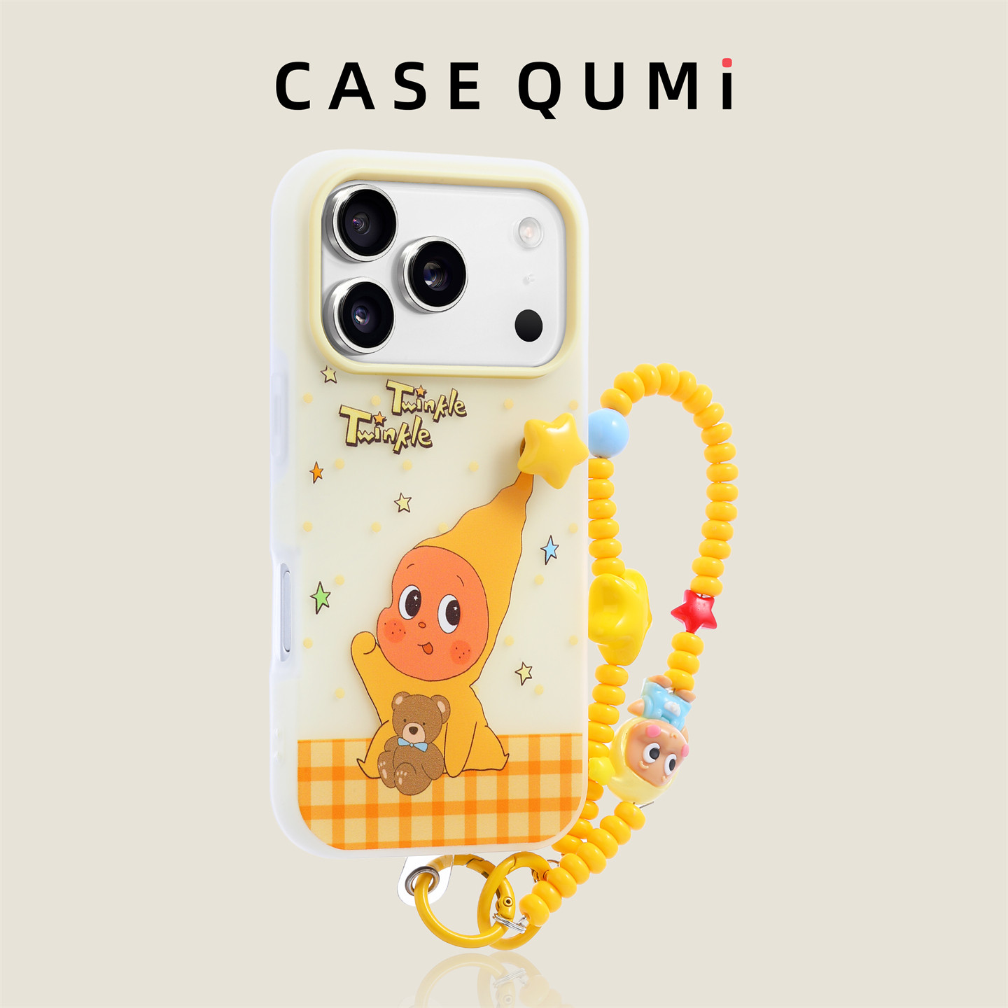 黄波点星星人熊带挂绳适用苹果17手机壳新款iphone17套苹果17promax全包17pro防摔苹果16硅胶15外壳14超火13,3C数码配件,手机保护套/壳,淘宝优惠券,粉丝福利购,淘宝优惠卷