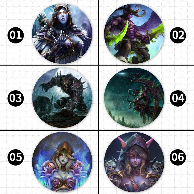 warcraft魔兽争霸世界熊猫人游戏周边胸章吧唧挂件75mm挂件制作书