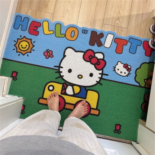丝圈地垫脏易打理可爱kitty防滑