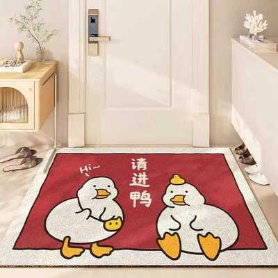丝圈脚垫门垫进门家用红色大门口