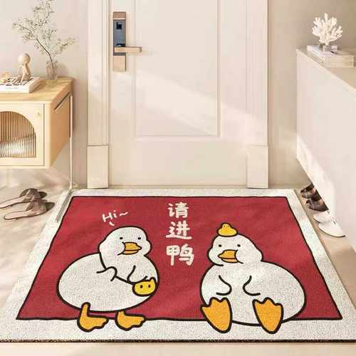 丝圈脚垫门垫进门家用红色大门口