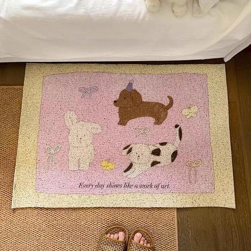 卡通入户门地垫耐脏防滑丝圈脚垫