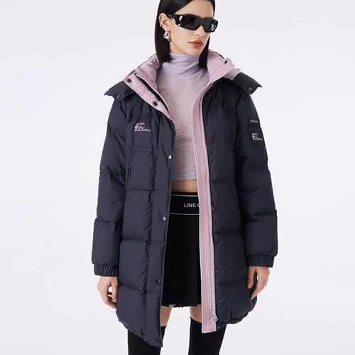 LINC金羽杰专柜冬新都市机能功能防雨雪中长款羽绒服女Y23603218