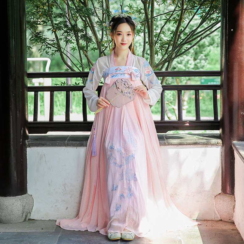 성운 성인 HANFU 당나라 HANFU 여름 가슴 길이 스커트