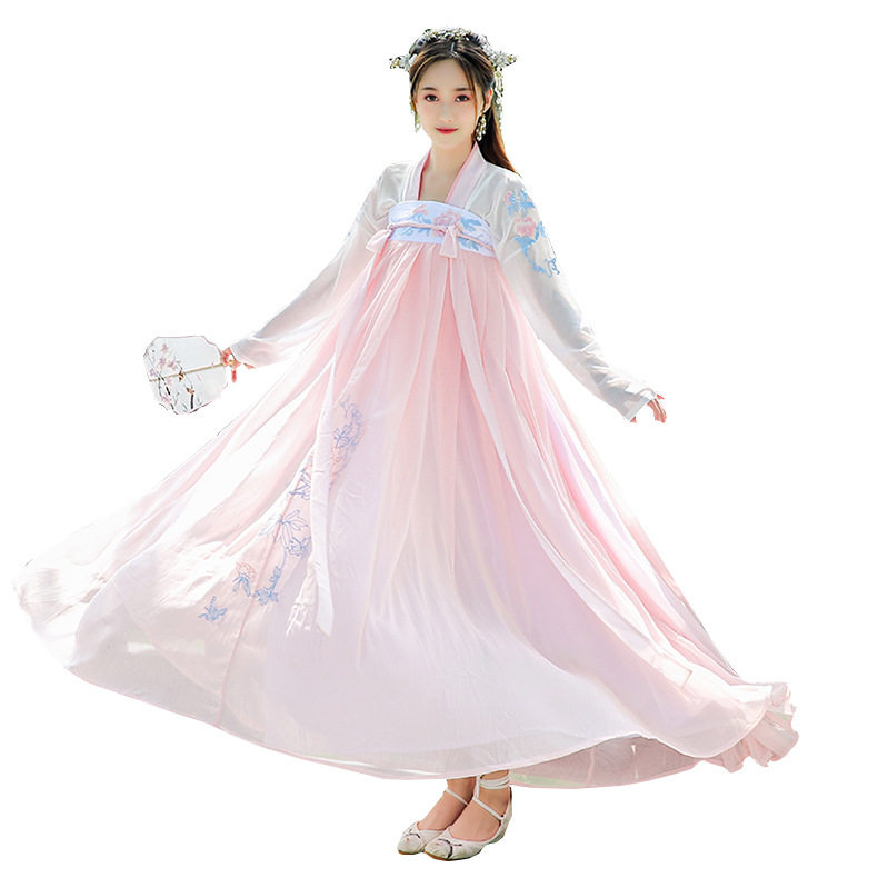 성운 성인 HANFU 당나라 HANFU 여름 가슴 길이 스커트