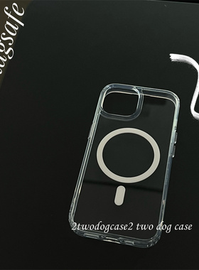 15Pro高清透明亚克力磁吸壳适用苹果15promax17P独立透明按键软边保护壳12/13/14简约百搭冰清透亮光泽手机壳