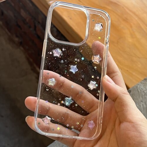立体夜光星星手机壳闪闪亮片