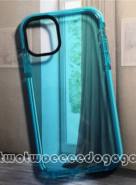 13蓝色新设计透明蓝14plus/12/11promax手机壳7/8p/XR透明海蓝厚