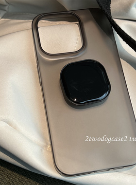 16E15石墨灰硬壳磨砂黑色支架搭配14手机壳13promax简约黑耐脏手机壳12轻薄耐脏16高级灰mate60小米13保护壳