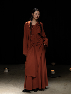 2024秋季 设计感上衣半裙套装 新款 多穿长袖 新中式 乌合衣作