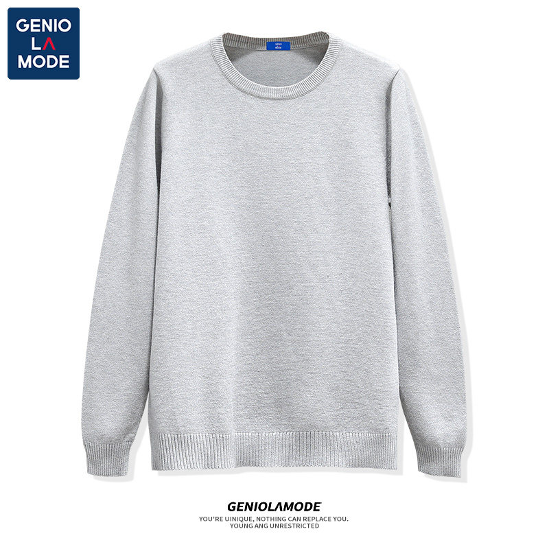 GENIOLAMODE TURTLENECK SWEATER MENS AUTUMN|WINTER KHAKI KNIT LAYER CREW NECK BASE LAYER