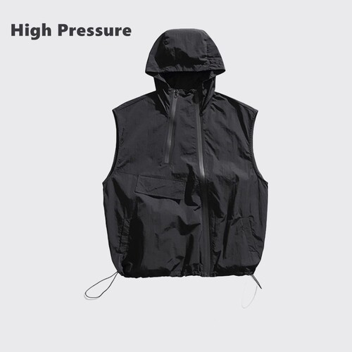 High Pressure美式街头户外机能风拉链背心外套男春夏潮工装马甲