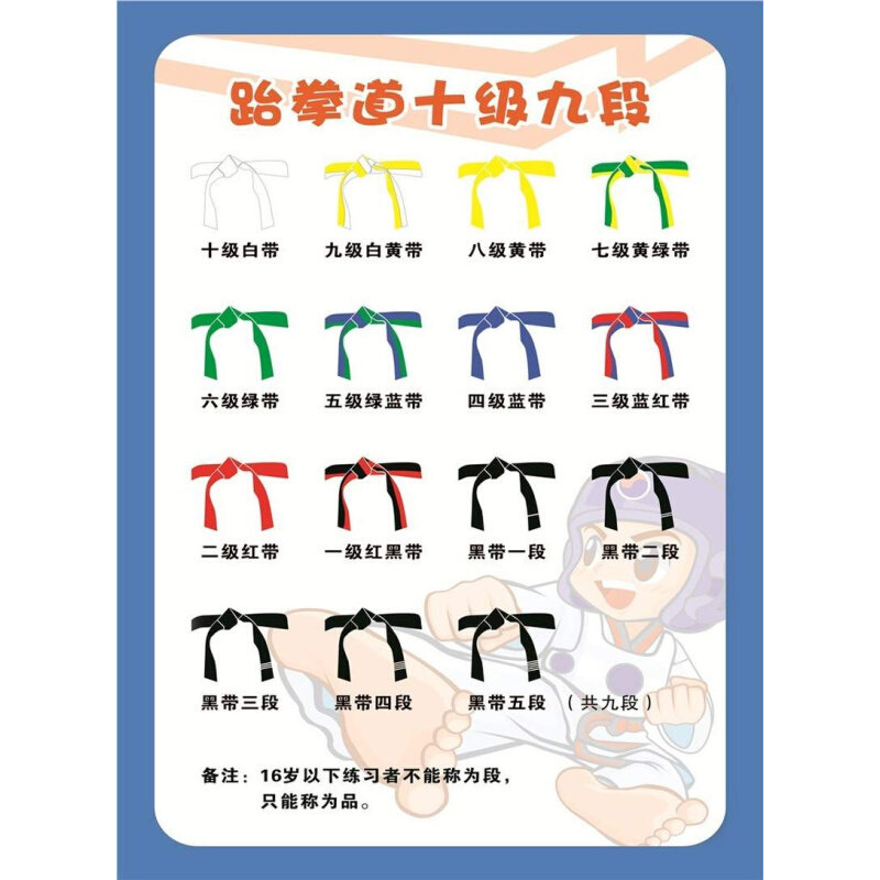 日本购宣传十级九段晋级r装饰腰带跆拳道馆海报资格展板墙壁贴纸