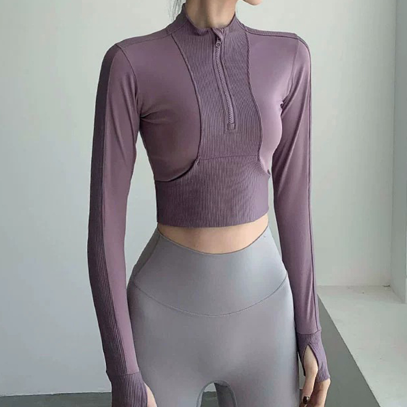 茉茵诗2023年半拉链健身服上衣