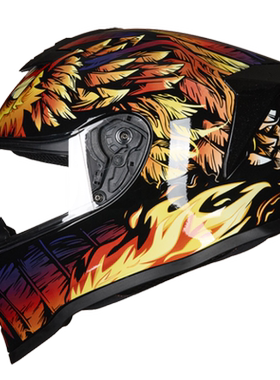 zeus瑞狮摩托车头盔男女机车赛车四季通用全覆式大尾翼全盔单镜片