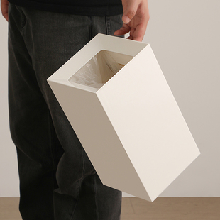 日系垃圾桶可手提家用卧室客厅卫生间加厚双层大容量纸篓简约轻奢