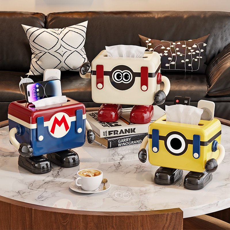 卡通纸巾盒2026新款家用创意摆件卧室客厅桌面多功能抽纸盒收纳盒