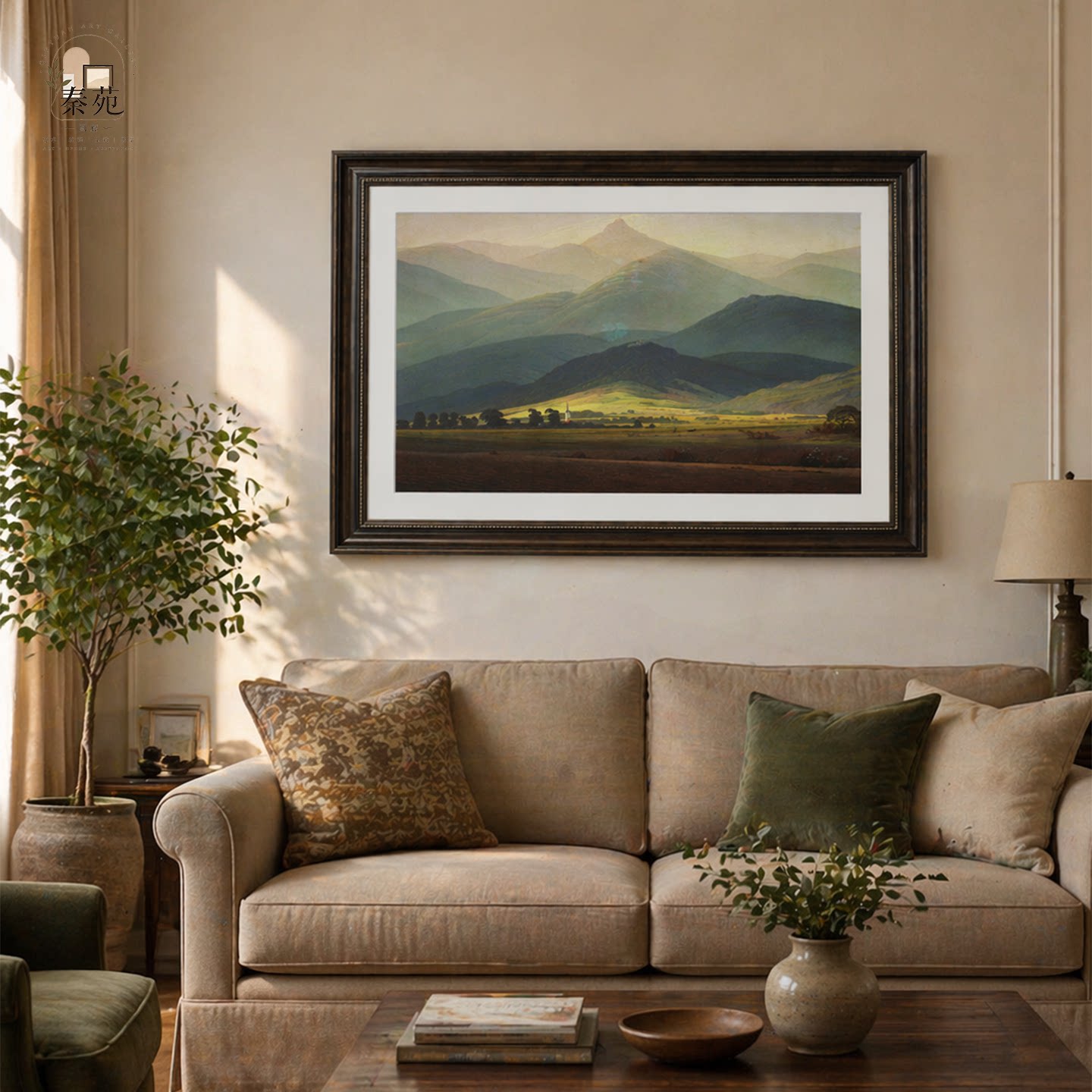 法式中古玄关油画|《巨人山》欧油画