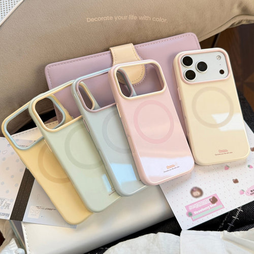 壳乙 小众简约磁吸适用苹果17pro max手机壳iphone16韩风ins软15马