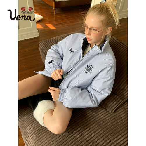 【李佳琦直播间】Uena驼色马甲/双面穿棉服/蓝色棉服