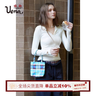 【云端梦境】Uena米白色字母贴布绣半开拉链醋酸羊毛连帽长袖T恤