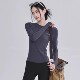 户外 t恤跑步长袖 柔见瑜伽服女秋冬新款 紧身健身服弹力上衣打底衫
